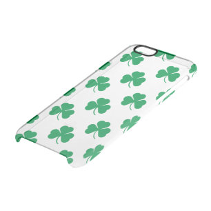 Irish Shamrock Pattern Clear iPhone 6/6S Case