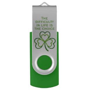 Irish Shamrock ~ Personalize this Flash Drive
