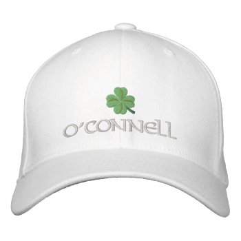 Irish Shamrock Personalized Embroidered Baseball Hat by customthreadz at Zazzle