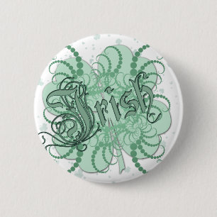 Irish Shamrock Pinback Button