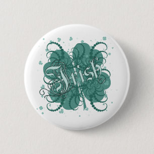 Irish Shamrock Pinback Button