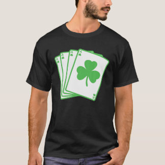 Irish Shamrock Playing Cards Funny St. Patrick's D T-Shirt