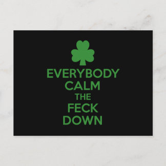 Irish shamrock postcard