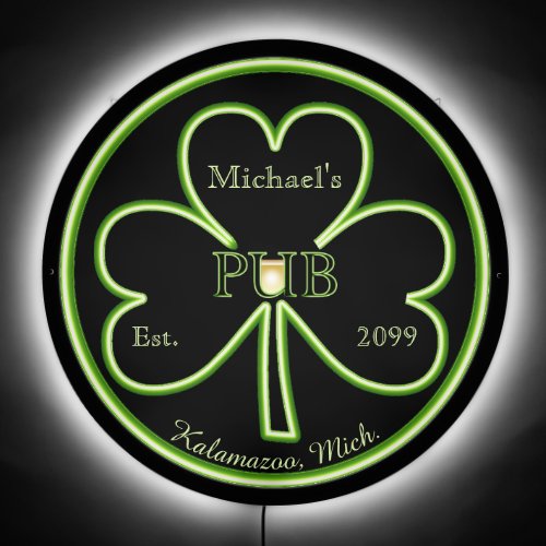 Irish Shamrock Pub Bar Tavern Led Signs