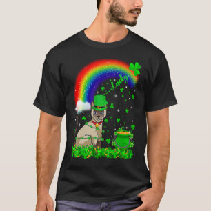 Irish Shamrock Rainbow Lucky Siamese Cat St Patric T-Shirt