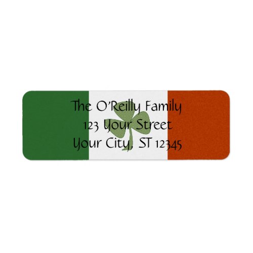 Irish Shamrock Return Address Label