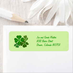 Irish Shamrock Return Address Labels