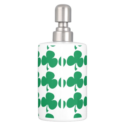 Irish Shamrock Soap Dispenser And Toothbrush Holder (Back)