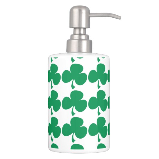 Irish Shamrock Soap Dispenser And Toothbrush Holder (Right)