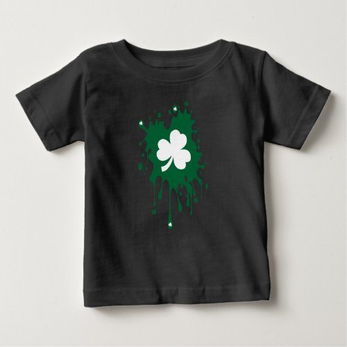 Irish Shamrock Splat  Baby T_Shirt