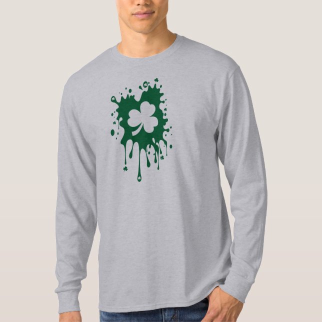 Irish Shamrock Splat ! T-Shirt (Front)