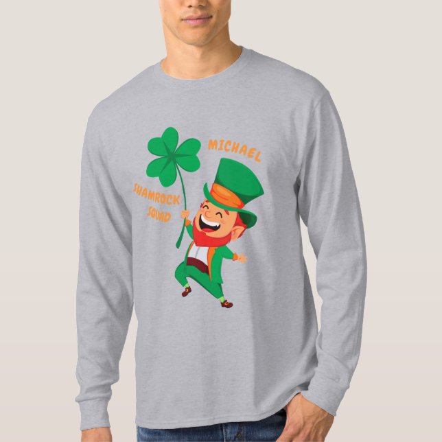 Irish Shamrock Squad Leprechauns T-Shirt (Front)