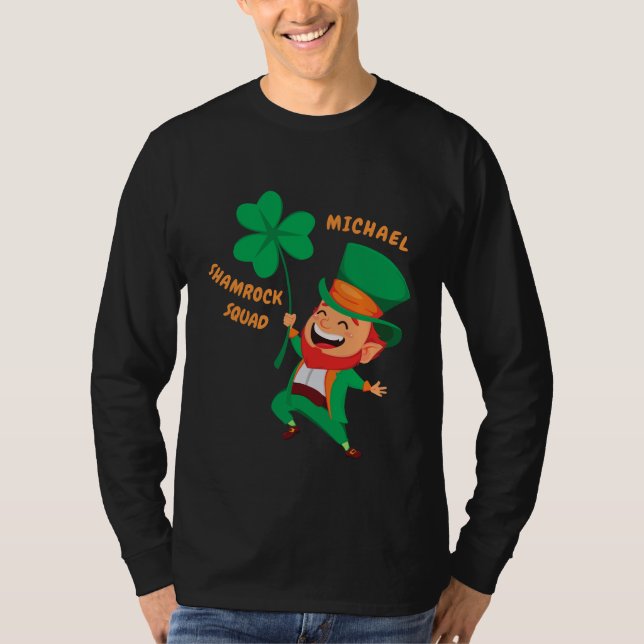 Irish Shamrock Squad Leprechauns T-Shirt (Front)