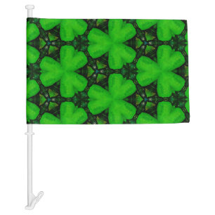 Irish Shamrock St. Patrick Day Car Flag