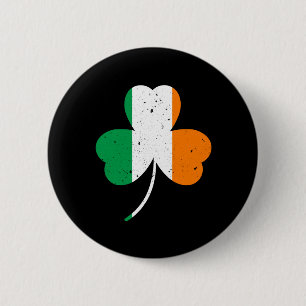 Irish Shamrock St Patrick's Day Button