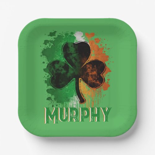 Irish Shamrock St Patricks Day Customizable Text Paper Plates