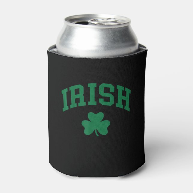 Irish Shamrock St Patricks Day Ireland Pride Irish Can Cooler (Can Front)