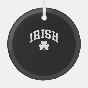 Irish Shamrock St Patricks Day Ireland Pride Irish Glass Ornament