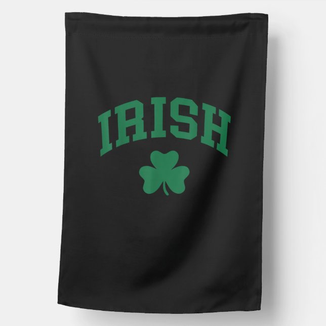 Irish Shamrock St Patricks Day Ireland Pride Irish House Flag (Front)