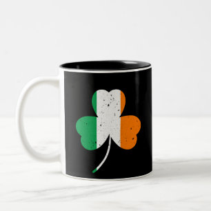 Irish Shamrock St Patrick's Day Two-Tone Coffee Mug