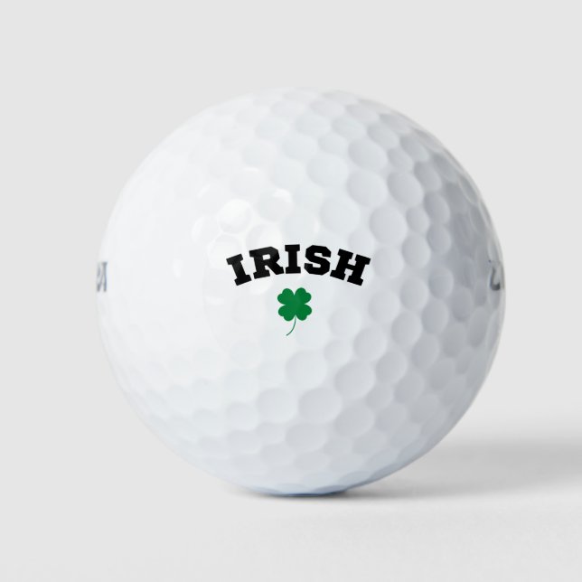 Irish  Shamrock St Patrick's Golf Balls (Front)
