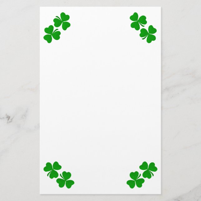 Irish Shamrock Stationery (Front)