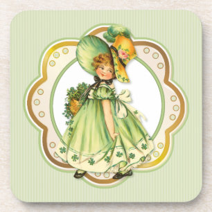 Irish Shamrock Stroll Girl Coaster