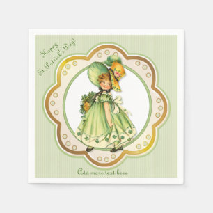 Irish Shamrock Stroll Girl Napkins