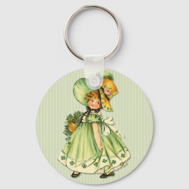 Irish Shamrock Stroll Keychain (Front)