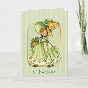 Irish Shamrock Stroll - Personalize Card