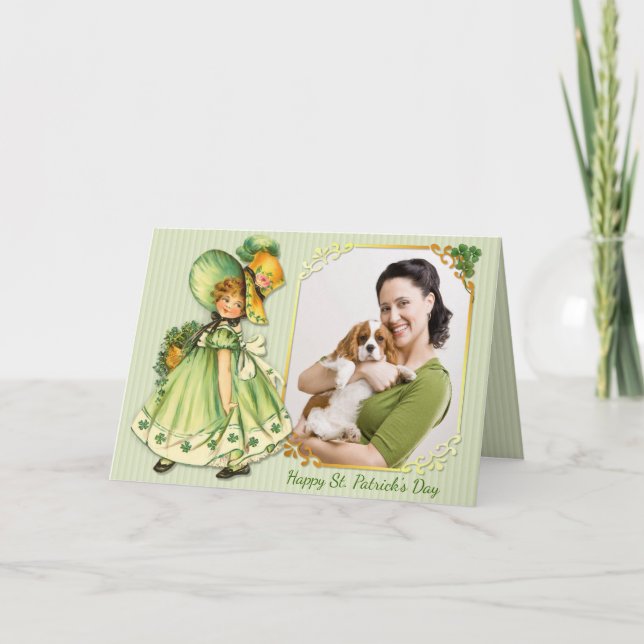 Irish Shamrock Stroll - Personalize Card (Front)