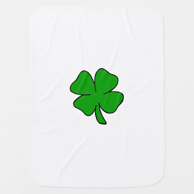 Irish Shamrock Swaddle Blanket (Front)