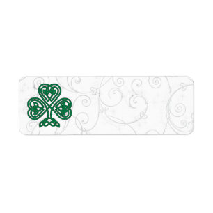 IRISH SHAMROCK SYMBOL ADDRESS LABELS