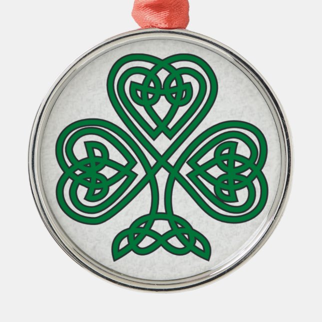 IRISH SHAMROCK SYMBOL CHRISTMAS ORNAMENT (Front)