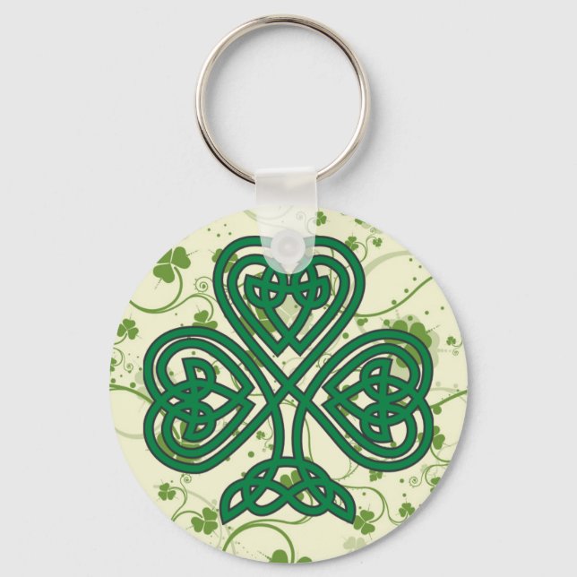 IRISH SHAMROCK SYMBOL KEYCHAIN (Front)
