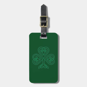 IRISH SHAMROCK SYMBOL LUGGAGE TAG