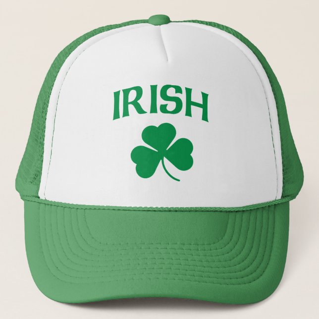 Irish Shamrock t shirt Trucker Hat (Front)