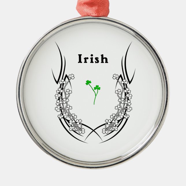 Irish Shamrock Tattoo Metal Ornament (Front)