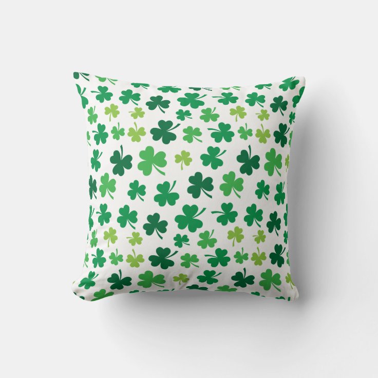 Irish Shamrock Throw Pillow | Zazzle