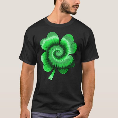 Irish Shamrock Tie Dye Happy St Patricks Day Go L T_Shirt