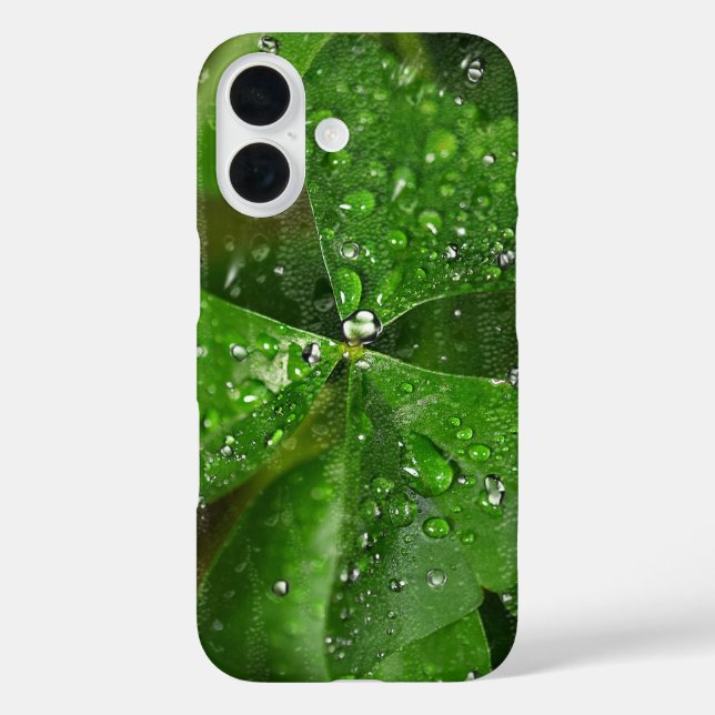 Irish Shamrock With Water Droplets Case-Mate iPhone Case (Back)