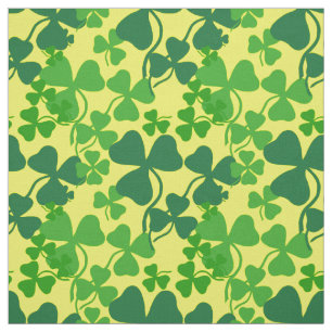 Irish shamrock, yellow, clover  fabric print 4