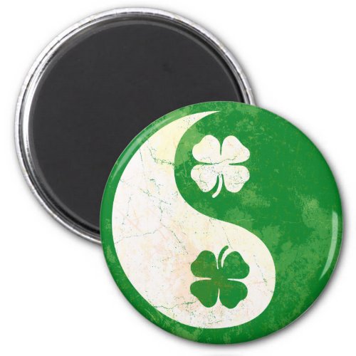 Irish Shamrock Yin Yang Magnet
