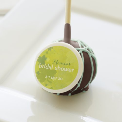 Irish Shamrocks Green Bridal Shower Cake Pops