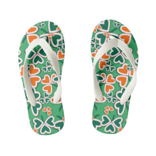 Irish Shamrocks Kid's Flip Flops