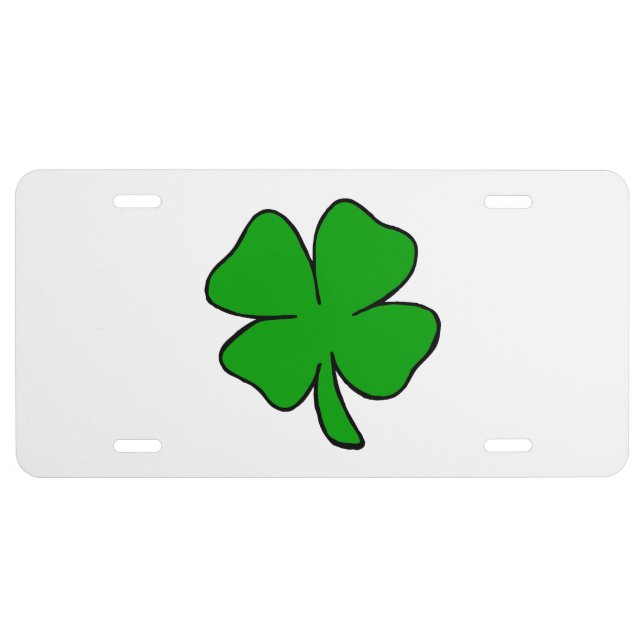 Irish Shamrocks License Plate (Front)
