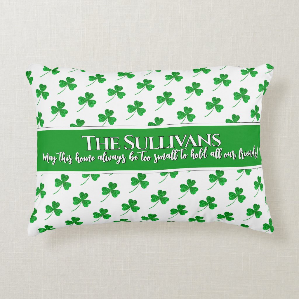 Irish shamrocks pattern personalized cozy home