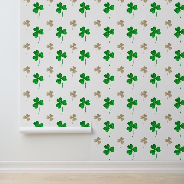 Irish shamrocks pattern personalized cozy  wallpaper  (Application)
