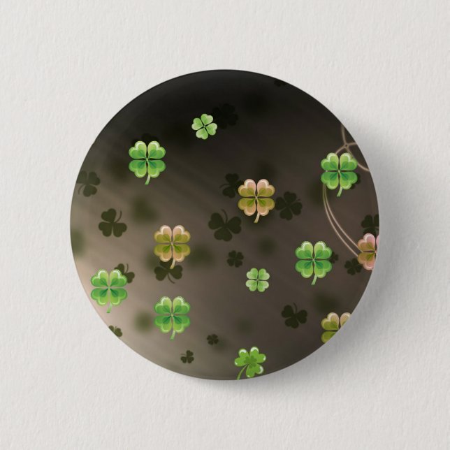 Irish Shamrocks Pinback Button (Front)