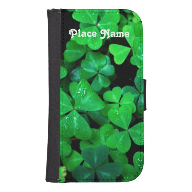 Irish Shamrocks Samsung Galaxy Wallet Case (Front)